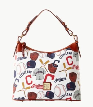 Multicolor Dooney And Bourke MLB Indians Women's Hobo Bag | 17XSUMWNI