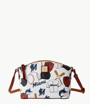 Multicolor Dooney And Bourke MLB Marlins Suki Women's Crossbody Bags | 82YGZUHOE