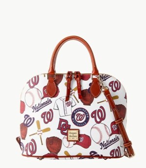 Multicolor Dooney And Bourke MLB Nationals Zip Zip Women's Satchel Bags | 15DYLAGHT