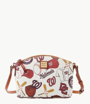 Multicolor Dooney And Bourke MLB Nationals Suki Women's Crossbody Bags | 76DETOLCY