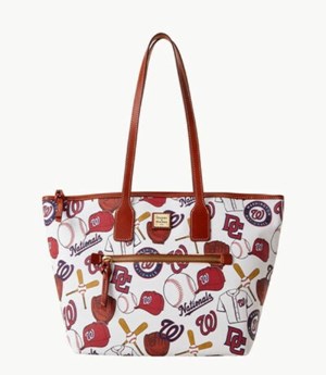 Multicolor Dooney And Bourke MLB Nationals Women's Tote Bags | 85LDQMVIC