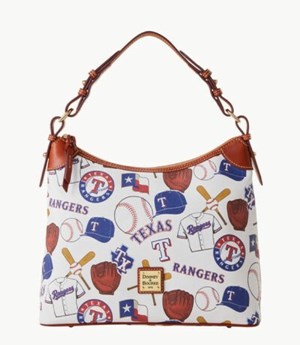 Multicolor Dooney And Bourke MLB Rangers Women's Hobo Bag | 30RNAWCHI