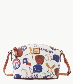 Multicolor Dooney And Bourke MLB Rangers Suki Women's Crossbody Bags | 60AIWELQN