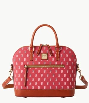 Multicolor Dooney And Bourke MLB Red Sox Domed Zip Women's Satchel Bags | 59HNFDYQL