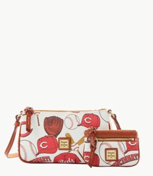 Multicolor Dooney And Bourke MLB Reds Lexi Women's Crossbody Bags | 58JBKEPGL