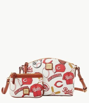 Multicolor Dooney And Bourke MLB Reds Suki Women's Crossbody Bags | 75PLXQRYD