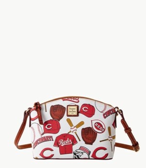 Multicolor Dooney And Bourke MLB Reds Suki Women's Crossbody Bags | 97TPVZMJN