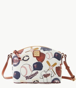 Multicolor Dooney And Bourke MLB Twins Suki Women's Crossbody Bags | 61CAJQFMP