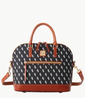 Multicolor Dooney And Bourke MLB White Sox Domed Zip Women's Satchel Bags | 42JEIAXDP