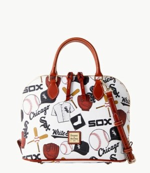 Multicolor Dooney And Bourke MLB White Sox Zip Zip Women's Satchel Bags | 69TOVSRYP