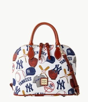 Multicolor Dooney And Bourke MLB Yankees Zip Zip Women's Satchel Bags | 01FBRNYXP