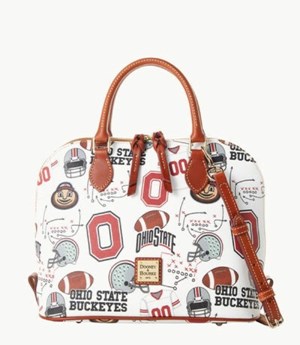 Multicolor Dooney And Bourke NCAA Ohio State Zip Zip Women's Satchel Bags | 67PLJGWFH