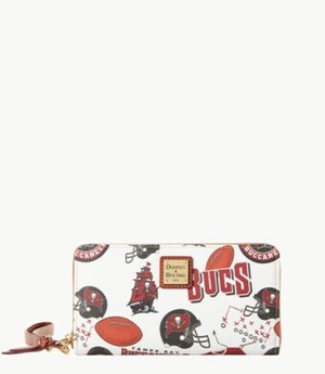 Multicolor Dooney And Bourke NFL Buccaneers Large Zip Around Women's Wristlets | 12HNBETFO