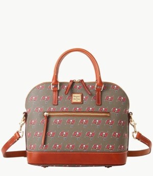 Multicolor Dooney And Bourke NFL Buccaneers Domed Zip Women's Satchel Bags | 64UCZLSWJ