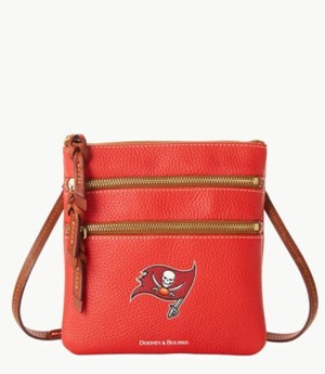 Multicolor Dooney And Bourke NFL Buccaneers Triple Zip Women's Crossbody Bags | 97IPXGYQU