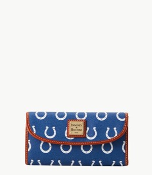 Multicolor Dooney And Bourke NFL Colts Continental Women's Clutch Bag | 17NTISDVA