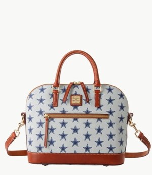 Multicolor Dooney And Bourke NFL Cowboys Domed Zip Women's Satchel Bags | 04CXDRBTN