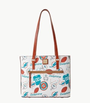 Multicolor Dooney And Bourke NFL Dolphins Women's Shopper Bag | 79VLDOTEU