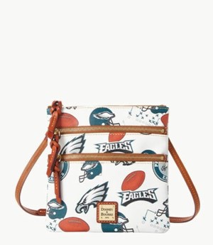 Multicolor Dooney And Bourke NFL Eagles Women's Crossbody Bags | 38UYBTROD