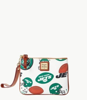 Multicolor Dooney And Bourke NFL Jets Stadium Women's Wristlets | 61YLSOEVU