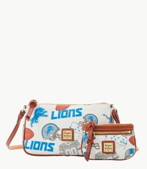 Multicolor Dooney And Bourke NFL Lions Lexi Women's Crossbody Bags | 20CENQGJB