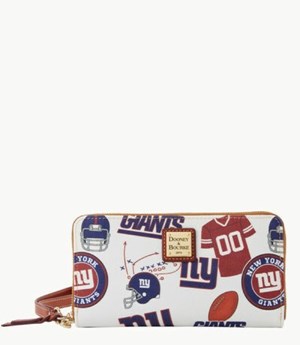 Multicolor Dooney And Bourke NFL Ny Giants Large Zip Around Women's Wristlets | 21MBGETWR