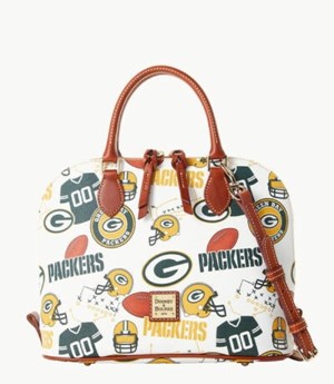 Multicolor Dooney And Bourke NFL Packers Zip Zip Women's Satchel Bags | 02CRSKONA