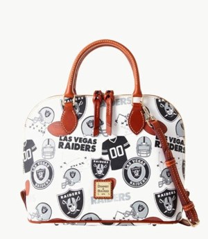 Multicolor Dooney And Bourke NFL Raiders Zip Zip Women's Satchel Bags | 47XCZVUMA