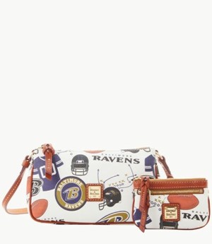 Multicolor Dooney And Bourke NFL Ravens Lexi Women's Crossbody Bags | 21RVHKMXJ