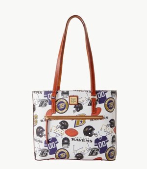 Multicolor Dooney And Bourke NFL Ravens Women's Shopper Bag | 65APQDJKS