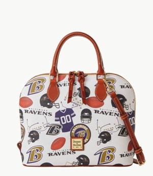 Multicolor Dooney And Bourke NFL Ravens Zip Zip Women's Satchel Bags | 94LRDXFHK