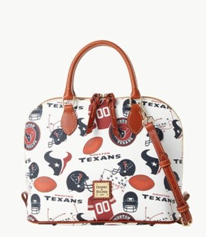 Multicolor Dooney And Bourke NFL Texans Zip Zip Women's Satchel Bags | 34YDPSJTG