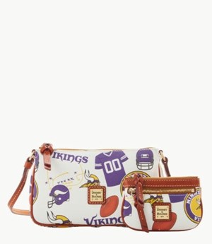 Multicolor Dooney And Bourke NFL Vikings Lexi Women's Crossbody Bags | 13WVNPHCL