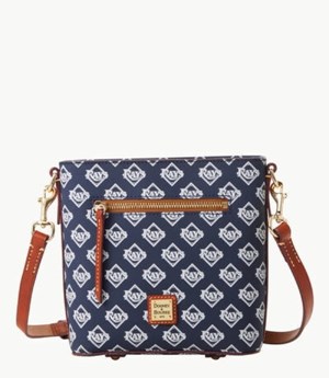 Navy Dooney And Bourke MLB Rays Small Zip Women's Crossbody Bags | 27FXSNCEA