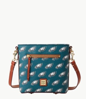 Olive Dooney And Bourke NFL Eagles Small Zip Women's Crossbody Bags | 35GSKATYF