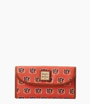 Orange Dooney And Bourke NFL Bengals Continental Women's Clutch Bag | 38KBDPUCE