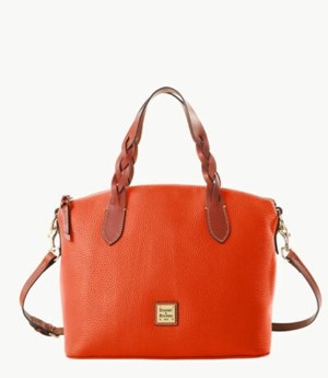 Orange Dooney And Bourke Pebble Grain Celeste Women's Satchel Bags | 74LVOYXZD