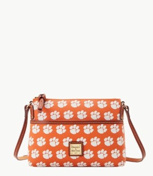 Pink Dooney And Bourke NCAA Clemson Ginger Women's Crossbody Bags | 08TGKBOCJ