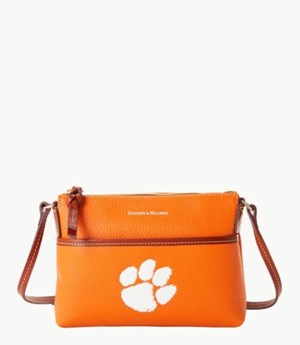 Pink Dooney And Bourke NCAA Clemson Ginger Women's Crossbody Bags | 21SOLMKIG