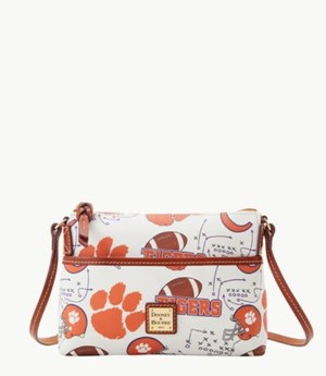 Pink Dooney And Bourke NCAA Clemson Ginger Women's Crossbody Bags | 86KCFEGRW