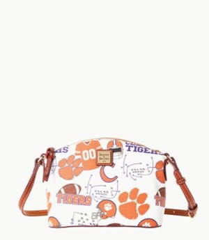 Pink Dooney And Bourke NCAA Clemson Suki Women's Crossbody Bags | 07CAHLGIE