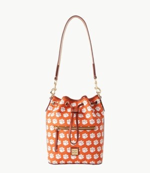 Pink Dooney And Bourke NCAA Clemson Women's Shoulder Bags | 05AHWCIRZ