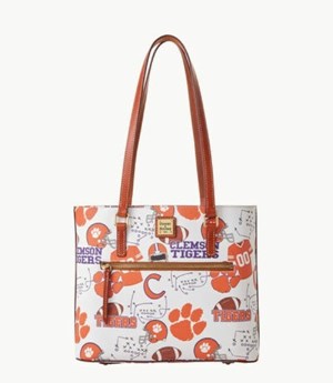 Pink Dooney And Bourke NCAA Clemson Women's Shopper Bag | 14ARVGUBE