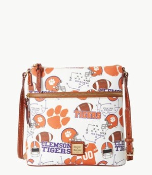 Pink Dooney And Bourke NCAA Clemson Women's Crossbody Bags | 40NQCAVJF