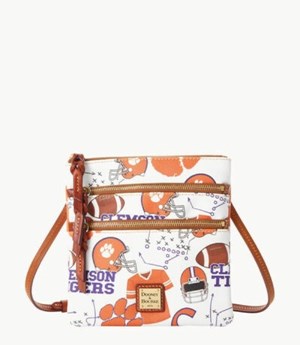 Pink Dooney And Bourke NCAA Clemson Women's Crossbody Bags | 70KQVMXJI