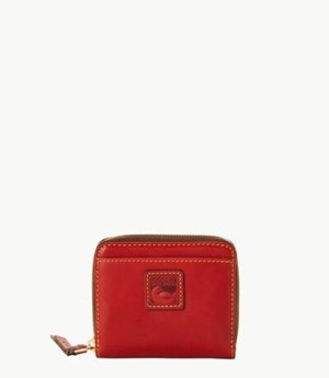 Red Dooney And Bourke Florentine Small Zip Around Women's Wallets | 67NTMPBRQ