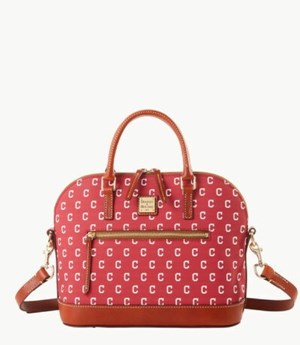 Red Dooney And Bourke MLB Indians Domed Zip Women's Satchel Bags | 06COKDFBV