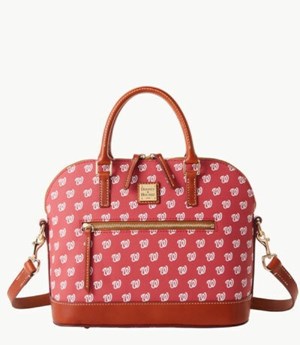 Red Dooney And Bourke MLB Nationals Domed Zip Women's Satchel Bags | 86OWYMHZD