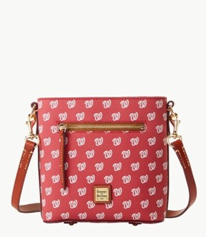 Red Dooney And Bourke MLB Nationals Small Zip Women's Crossbody Bags | 10OVJWEYT