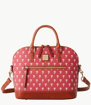 Red Dooney And Bourke MLB Phillies Domed Zip Women's Satchel Bags | 80BSDJGVF